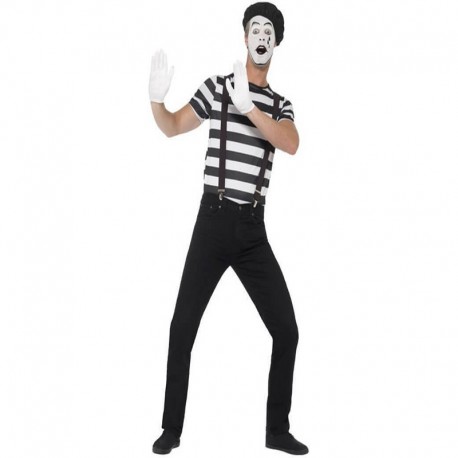Disfraz de artista Mime Negro
