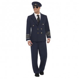 Disfraz de piloto azul marino