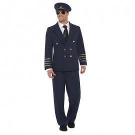 Disfraz de piloto azul marino Disfraz de piloto azul marino