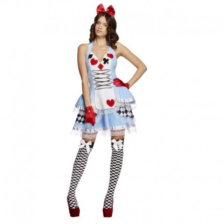 Disfraz Fever Miss Wonderland Azul