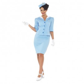 Disfraz de Air Hostess Azul Disfraz de Air Hostess Azul