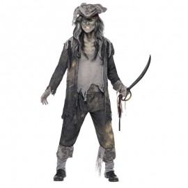 Disfraz de Ghoul Ghost de Deluxe Ghost Gris Disfraz de Ghoul Ghost de Deluxe Ghost Gris