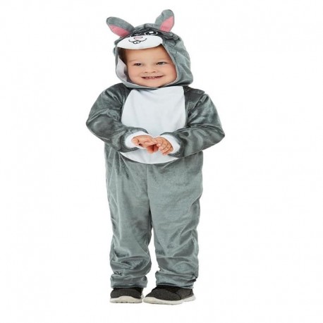 Disfraz de conejito para niños pequeños gris