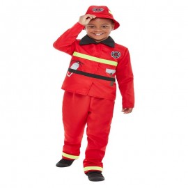 Disfraz de bomberos para niños pequeños rojo