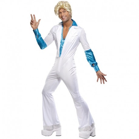 Disfraz de discoteca todo en uno blanco