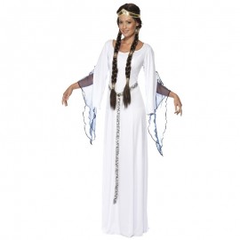 Disfraz de mucama medieval blanco Disfraz de mucama medieval blanco