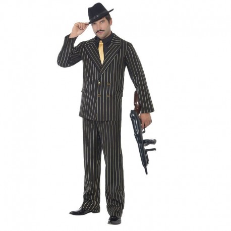 Disfraz de pandstripe de oro negro