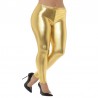 Leggings de discoteca metálicos de los 80 oro