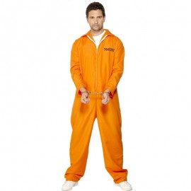 Disfraz de prisionero escapado naranja Disfraz de prisionero escapado naranja