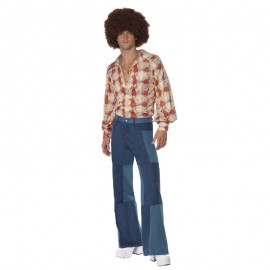 Pantalones de lujo de los 70 para hombre azul Pantalones de lujo de los 70 para hombre azul