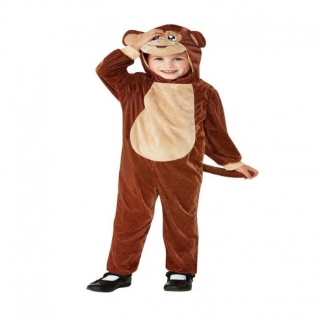 Disfraz de mono pequeño marrón