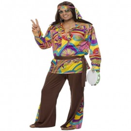 Disfraz de hombre psicodélico Hippie multicolor Disfraz de hombre psicodélico Hippie multicolor
