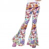 Pantalones acampanados maravillosos damas multicolores