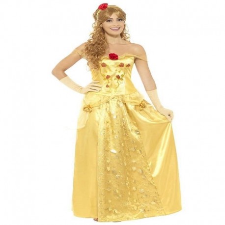 Disfraz de princesa dorada oro