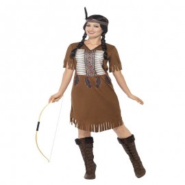 Disfraz de princesa guerrera inspirada en el nativo americano Disfraz de princesa guerrera inspirada en el nativo americano