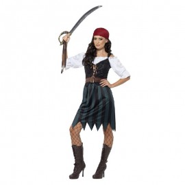 Disfraz de cubierta pirata azul Disfraz de cubierta pirata azul