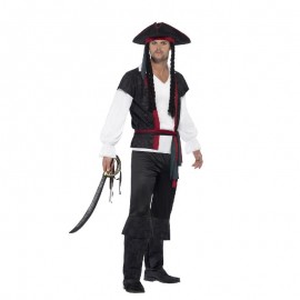 Aye Aye Pirate Capitán Disfraz Negro