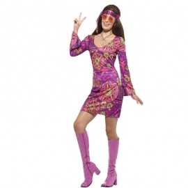 Disfraz de pollito hippie multicolor