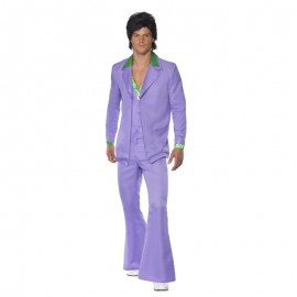 Disfraz de Disfraz de lavanda 70s púrpura Disfraz de Disfraz de lavanda 70s púrpura