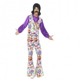 Disfraz de Hippie Groovy 60s multicolor Disfraz de Hippie Groovy 60s multicolor