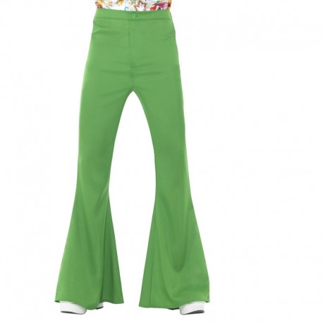 Pantalones acampanados hombre verde