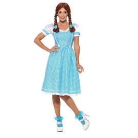 Disfraz de niña de país de Kansas azul y blanco Disfraz de niña de país de Kansas azul y blanco