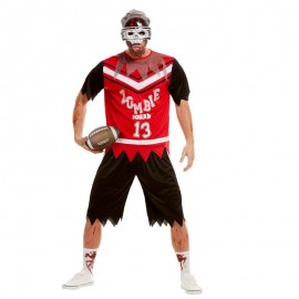 Disfraz de futbolista zombie rojo