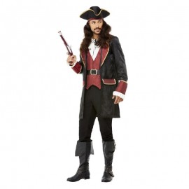 Disfraz de pirata de lujo swashbuckler negro