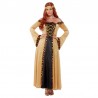 Disfraz de condesa medieval de lujo oro