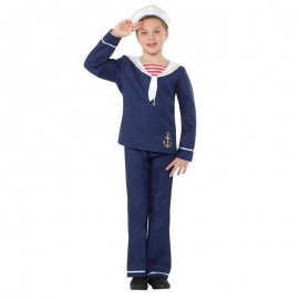 Disfraz de marinero azul y blanco