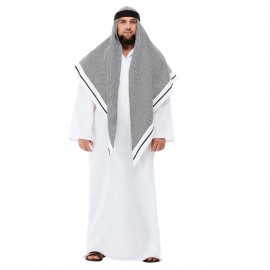 Disfraz de Sheikh Fake Fake Deluxe Blanco