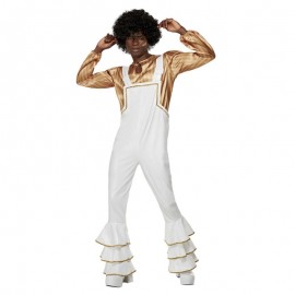 Disfraz de Glam 70s blanco Disfraz de Glam 70s blanco
