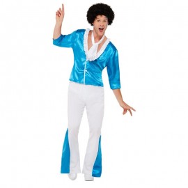 Disfraz de Glam 70s azul Disfraz de Glam 70s azul