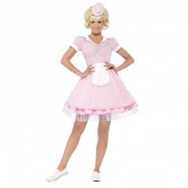 Disfraz de niña de los 50s rosa Disfraz de niña de los 50s rosa
