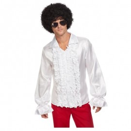 60s camisa con volantes blanco 60s camisa con volantes blanco