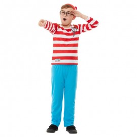 Donde esta Wally Disfraz de lujo rojo y blanco Donde esta Wally Disfraz de lujo rojo y blanco