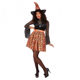 Disfraz de bruja vintage naranja Disfraz de bruja vintage naranja