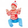 Donde esta Wally Disfraz de bebé rojo y blanco