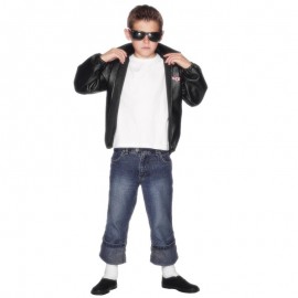 Chaqueta de grasa para niños T-Birds Negro Chaqueta de grasa para niños T-Birds Negro