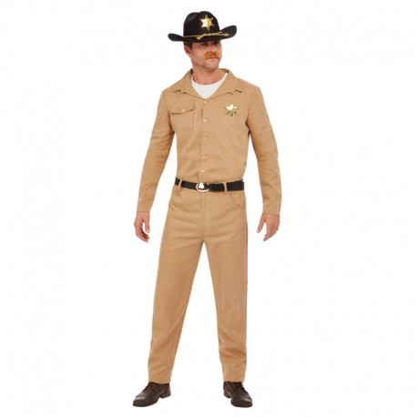 Disfraz del Sheriff de los 80 beige