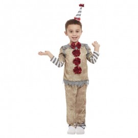 Disfraz de payaso vintage para niños pequeños gris Disfraz de payaso vintage para niños pequeños gris