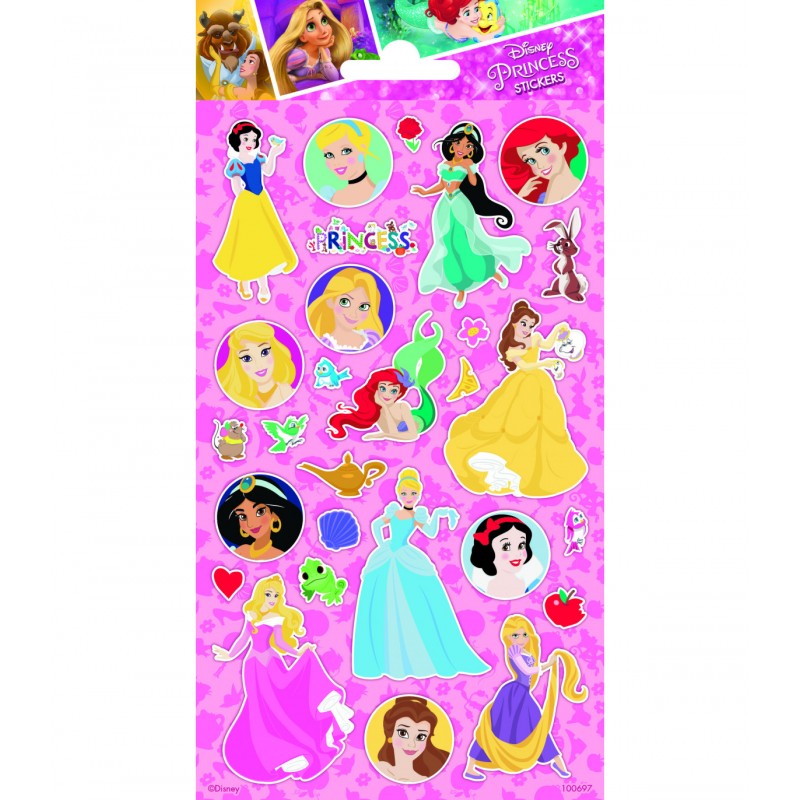 Pegatinas Brillantes Princesas Disney - FiestasMix