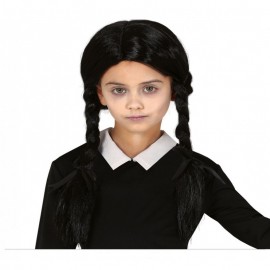 Peluca Negra Con Trenzas Infantil Peluca Negra Con Trenzas Infantil