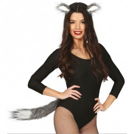 Cola Gris 40 Cms Con Orejas Cola Gris 40 Cms Con Orejas
