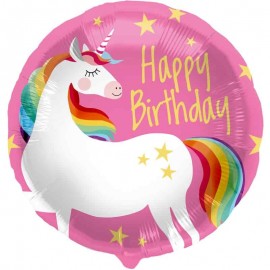 Globo Unicornio Mágico Cumpleaños 45 cm Globo Unicornio Mágico Cumpleaños 45 cm