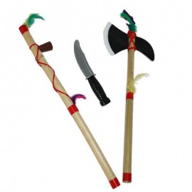 Hacha, Pipa Y Cuchillo Indio Hacha, Pipa Y Cuchillo Indio