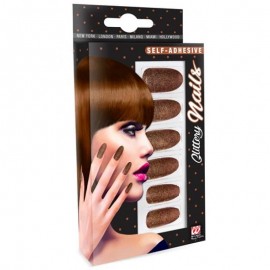 Set de 12 Uñas Purpurina Auto-Adhesivas Set de 12 Uñas Purpurina Auto-Adhesivas
