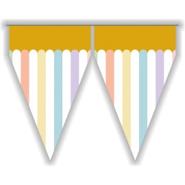 Banderin Pastel Detalles Dorados Banderin Pastel Detalles Dorados