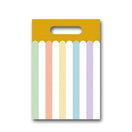 6 Bolsas Pastel Detalles Dorados Rectangulares 6 Bolsas Pastel Detalles Dorados Rectangulares