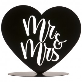Figura de Metal Mr&Mrs 22x18 cm